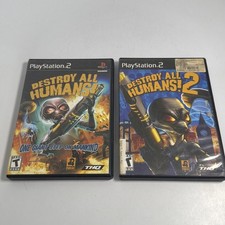 playstation 2 ps2 destroy all humans 1 2 both complete Lightly Scratched