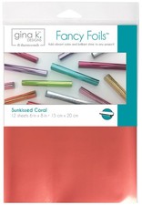 Gina K Designs Fancy Foil 6"X8" 12/Pkg-Sunkissed Coral - Matte Finish