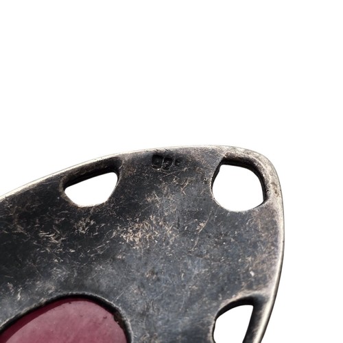 Collar de cuarzo con colgante de piedra de cristal redondo de ley - Imagen 7 de 8