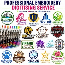 UK Embroidery Digitising Service | Custom Logo & Text | Wholesale | No Product