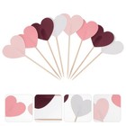 16pcs Valentinstag Cake Topper kreative herzförmige Kuchendekor für Hochzeit