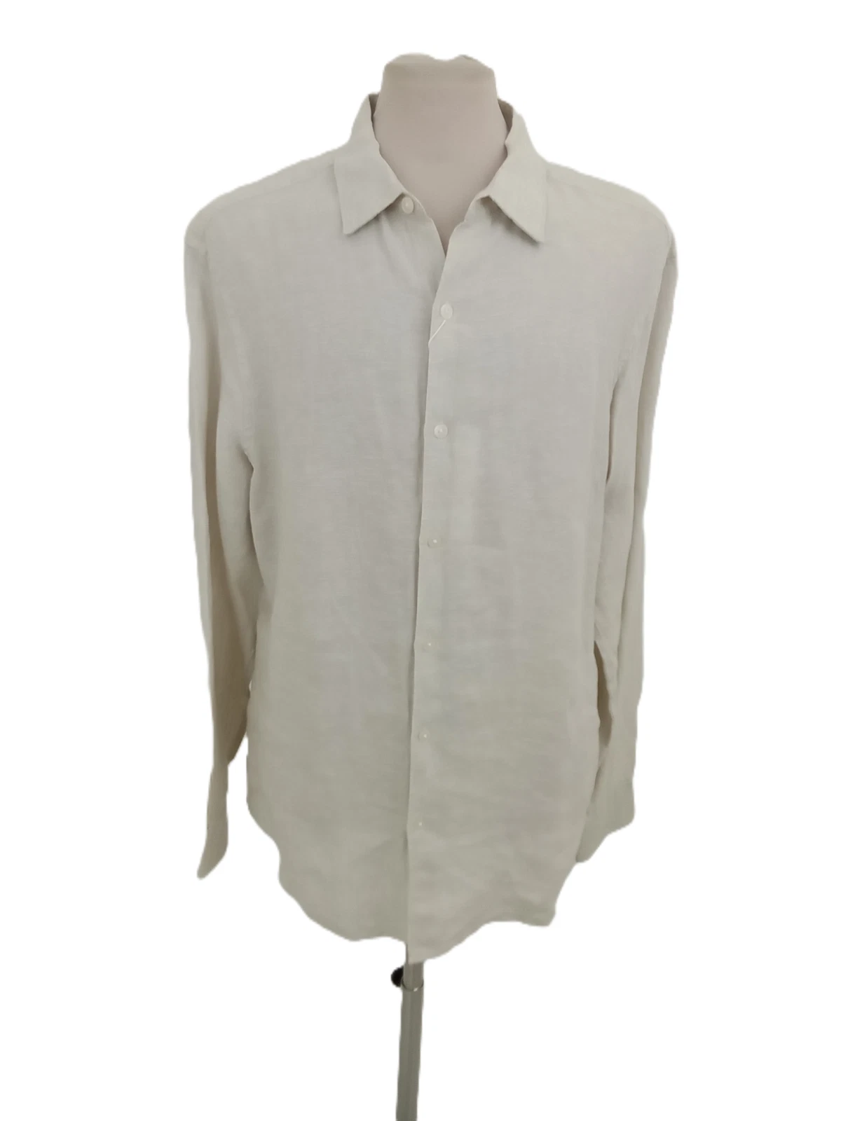 M&S Men's Shirt Light Stone Pure Linen Button Up L/Sleeve Collar New
Opens in a new window or tab