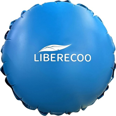 #ad 8FT Round Pool Cover Pillow Winterizing Inflatable 0.4mm Heavy Duty w Rope Blue $59.98
