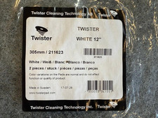 Brand New 12" inch WHITE Twister floor pads, pack of 2 - NO VAT