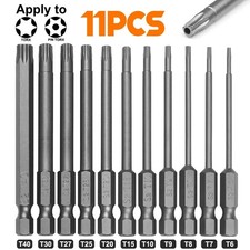 11pc T6-T40 Magnetic Head Torx Screwdriver Bit Set Security Tamper Proof Star US