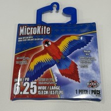Microkite Macaw Mini Mylar KIte With Handle, Line  Skytails NEW Sealed