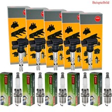 5x NGK Zündspule + DENSO Zündkerze für VW New Beetle Cabriolet 1Y7 2.5