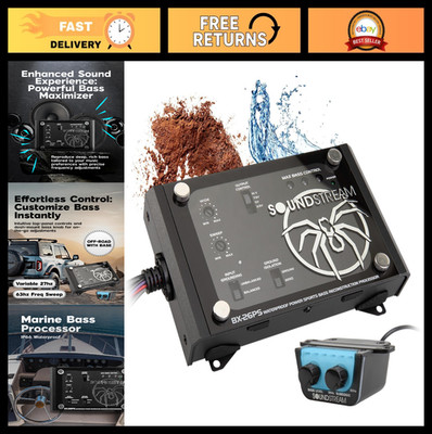 IP66 Waterproof Bass Processor - Digital Bass Machine for Cars, ATV, UTV, Marine
