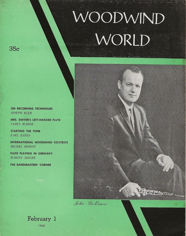 Woodwind World, Feb. 1, 1960-Oboist John de Lancie on Cover, Jardé Oboe ad, etc.