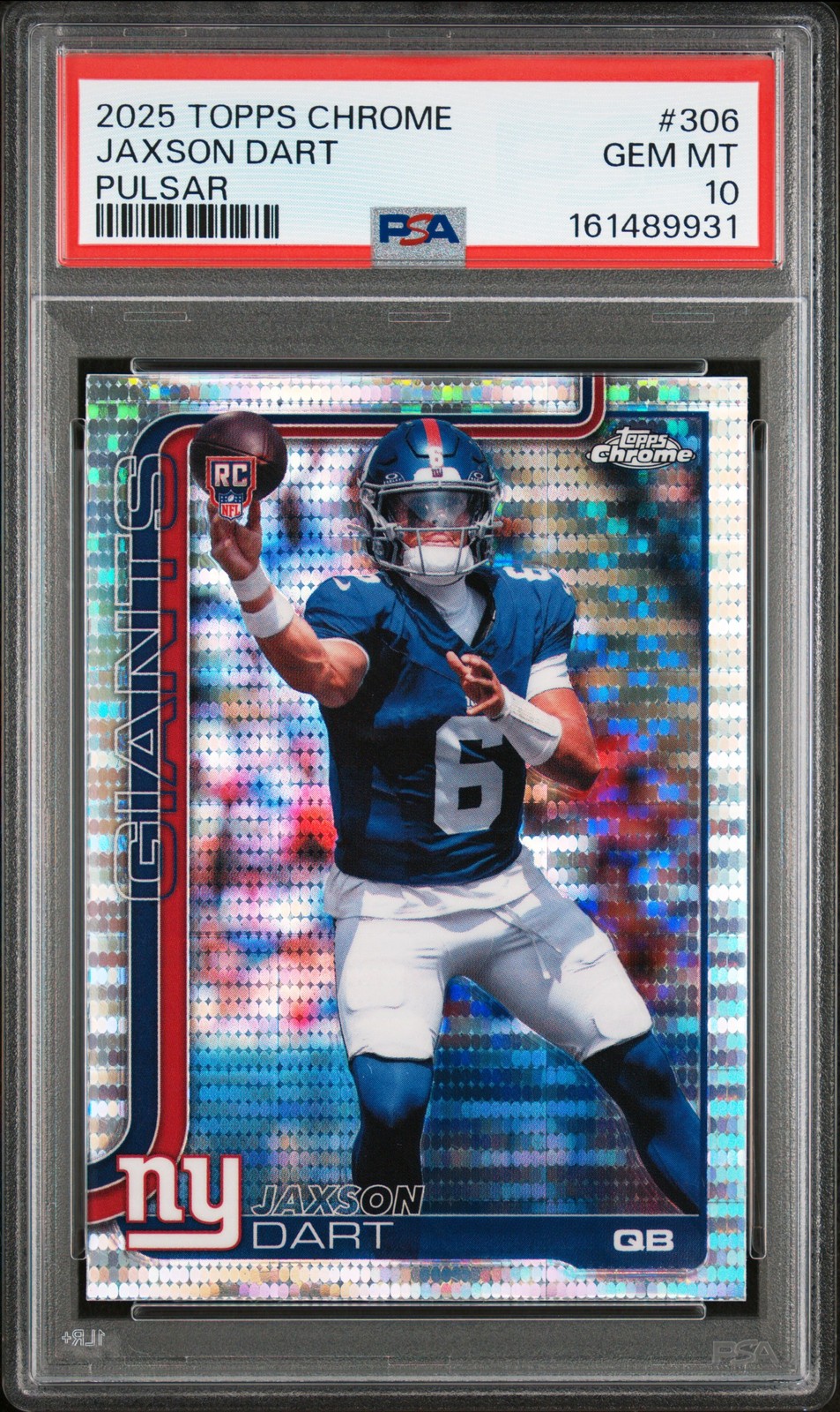 Jaxson Dart Topps Chrome #306 Pulsar