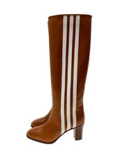 Gucci Adidas 73Mm Knee High Boots Long Boots 36 Brw Leather 715584 Inm23