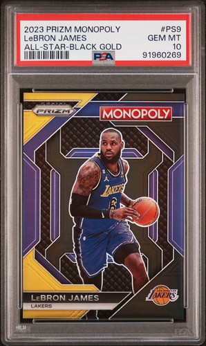 LeBron James [Black Gold] #PS9 2023 Panini Prizm Monopoly All-Star card