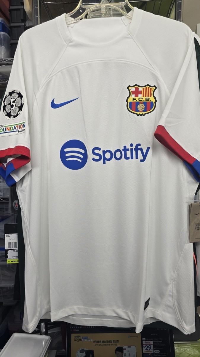 2023/24 NIKE FC BARCELONA UCL #6 GAVI STADIUM AWAY SOCCER JERSEY