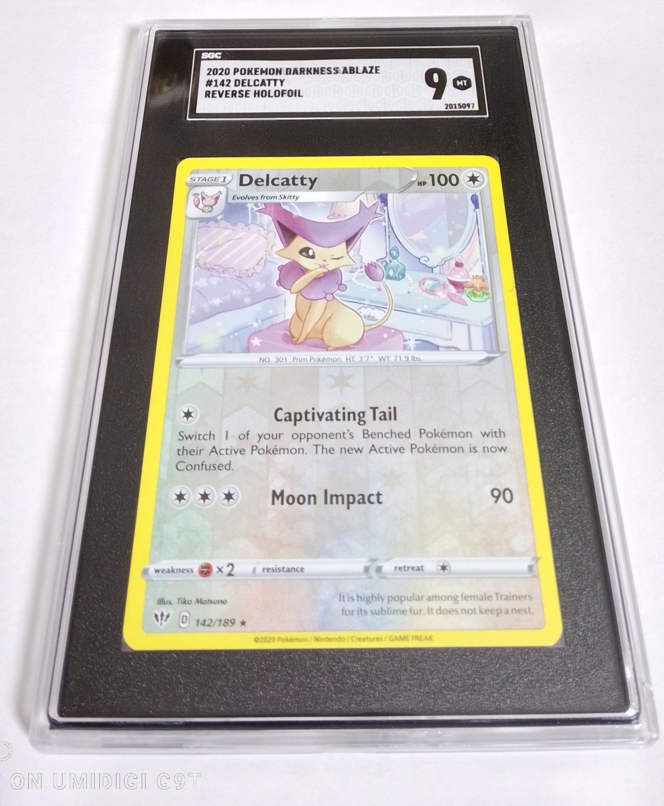 Delcatty - 142/189 - Rare Darkness Ablaze Pokemon Near Mint