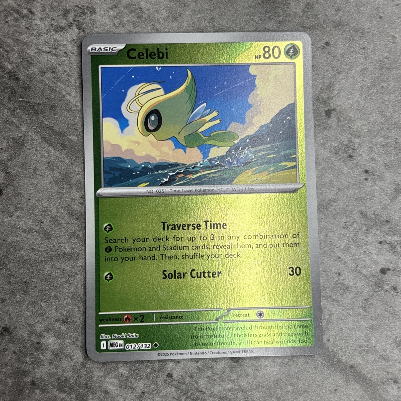 Pokémon TCG Celebi Mega Evolutions Reverse Holo 012/132