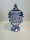 VTG Jeanette Glass Flash Iridized "Double BALTIMORE" Pear Covered Candy Dish