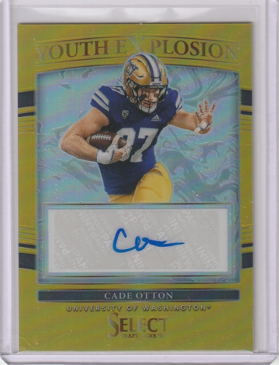 Cade Otton Panini Select Draft Picks Youth Explosion Signatures #YECOT Gold