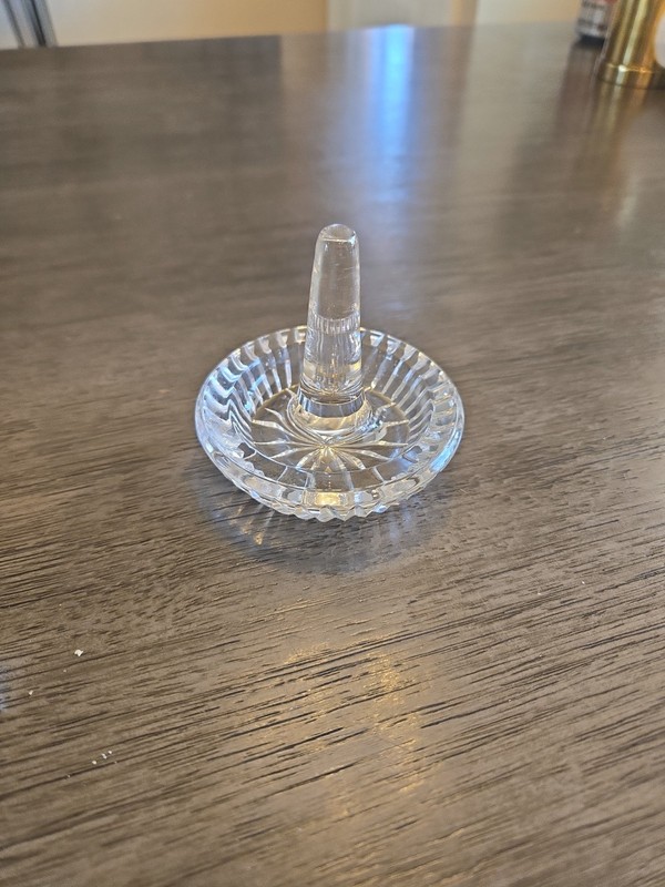 Waterford Vanity Crystal Ring Holder Vintage Great Engagement Gift