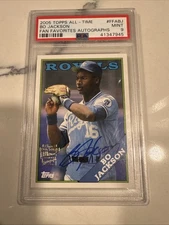 2005 TOPPS BO JACKSON ALL-TIME FAN FAVORITES -  AUTO PSA 9 POP 2!!!! 🔥