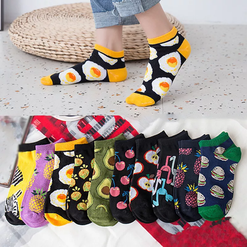 Women Fruit Food Short Funny Cotton Socks Cotton Socks Boat Socks Ankle Socks H1