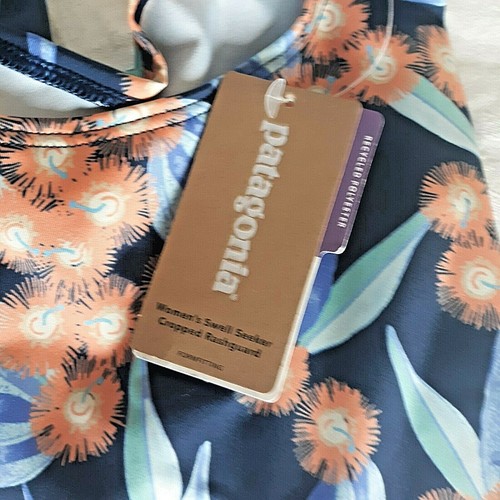 Patagonia Women's Swell Seeker Cropped Rashguard Size XL Navy Blue 'Las Flores' - Picture 4 of 5