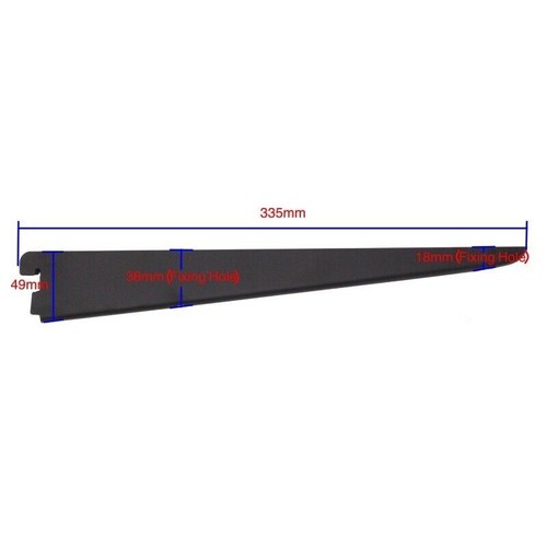 Twin Slot Shelving Wall Upright Bracket Support WHITE BLACK Adjustable shelf - Picture 17 of 24