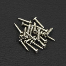 20pcs Guitar String Locking Nut Mounting Screws Chrome String Tree Retainer Bar