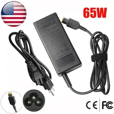For Lenovo 65W 20V 3.25A USB/Square Tip Laptop Charger AC Adapter Power Cable US
