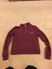 Victoria Secret PINK 1/4 Zip Pullover Fleece Jacket Womens Sz XS