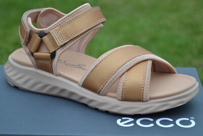 Ecco Neu mit Karton Damen Flache Sandalen SP.1 LITE K Gold Leder UK 6,5-7 / EU 40