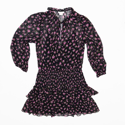 shoshanna smocked mini dress Shoshanna Rita Blouson Mini Dress 2 Floral Smocked