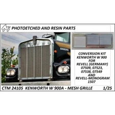 CTM 1/25 Revell Kenworth W900A Metal Grille, Mesh, Windshield Wipers Photoetch