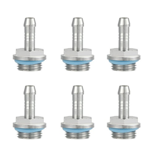 6 Pack Barb Fittings Connector Replacement Parts For PC Water Tank Cooling - Afbeelding 3 van 8