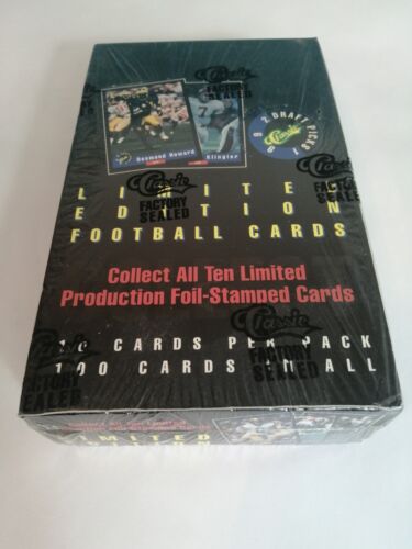 1992 NFL Classic Draft Picks Box 36 Packs OVP NEU Factory Sealed Box Autograph?  - Foto 1 di 5
