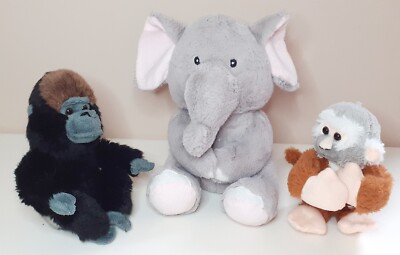 Silberrücken Gorilla, Elefant, Eichhörnchen Affe Plüschtiere Suma, Wild Republic etc