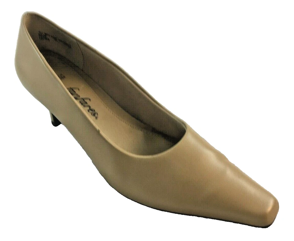 Fanfares Ginger Size 8 Tan Beige Pumps Professional Career Slip On Shoes Heels - Image 2 of 4