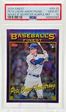 PSA 10 Pete Crow-Armstrong Topps Finest What If '93 Purple Refractor Rookie /125