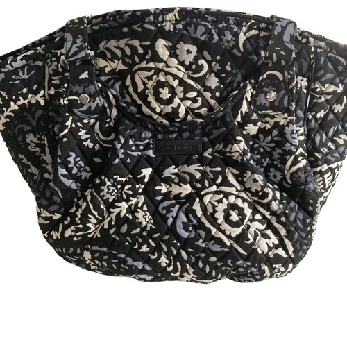 Vera Bradley Tasche Handtasche schwarz weiß grau gesteppt - Bild 3 von 13