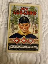1947 Boy Scout Cub Scout Bifold Membership Card