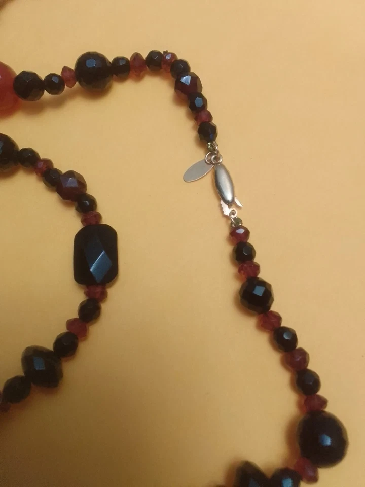 Collar Oro 14k Aplausos Zoe B Mezcla Piedras Preciosas Negro y Marrón 48" Foto 2 de 3