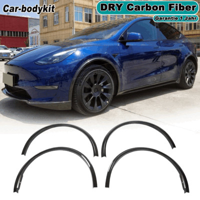 Carbon Radlaufblenden Flares Kotflügel Verbreiterung für Tesla Model Y 2019-2023