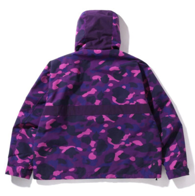 ジャケット・ブルゾン APE  COLOR CAMO HOODIE JACKET 140 BLUE BAPE Blue camo hoodie fur down jacket A Bathing Ape Size L