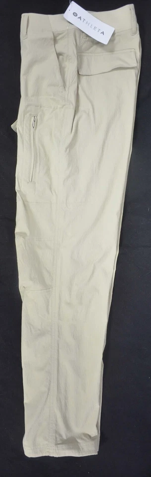 NWT MSRV $98 26 Plus Size Ecru Athleta Trekkie Utility Cargo Hiking Pant #657594 - Image 3 of 4