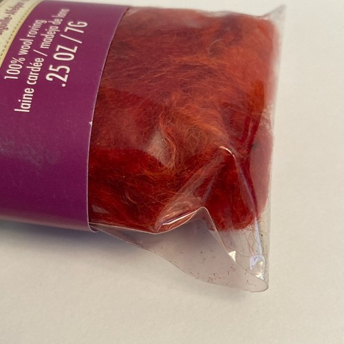 Dimensions FeltWorks 100% Wool 25) Red Curly Roving 0.25oz Needle Felting Crafts - Picture 15 of 16