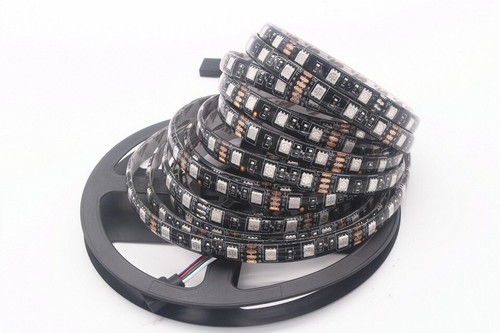 New 16FT 5M SMD RGB 5050 Black PCB Board Waterproof LED Strip Light DC 12V - Picture 7 of 9