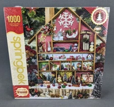 Springbok Christmas Country Home 1000 Piece Jigsaw Puzzle Made in USA 2016