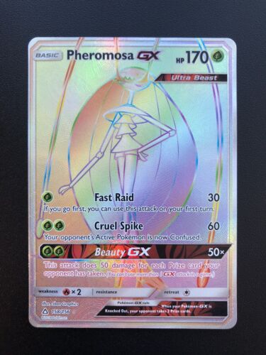 Pokemon | Pheromosa GX | RAINBOW HYPER RARE | Ultra Prism 158/156 | NM - Picture 1 of 3