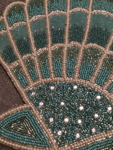 2 COASTAL Beaded Scallop Shell Placemats Centerpiece Table runner - Picture 7 of 9