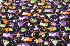 Set of 3 New Halloween Spooky Seasonal Cotton Fabric Fat Quarter-Odd