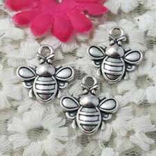 Free Ship 55 Pcs Antique Silver Bee Charms Pendant 21X20MM H-5216